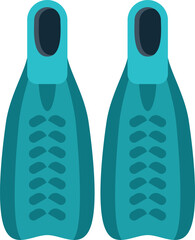 Blue swimming flippers for underwater activity vector illustration © anatolir