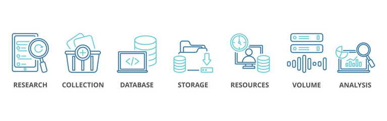 Big data banner web icon vector illustration concept