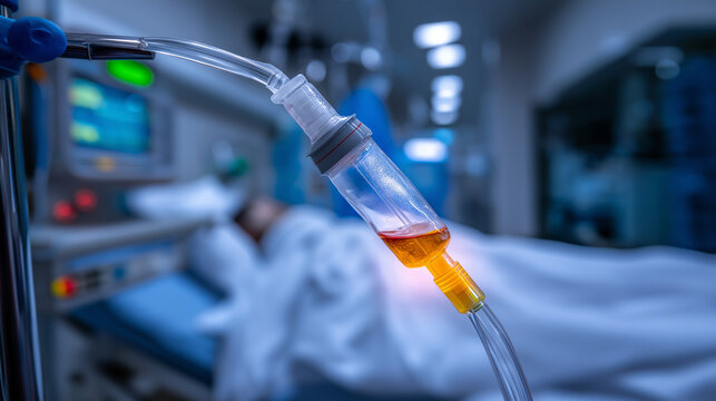 AI generator images of  medical treatment device called an intravenous drip (IV drip) is a method of delivering fluids, nutrients, or medications directly into the bloodstream for rapid absorption 