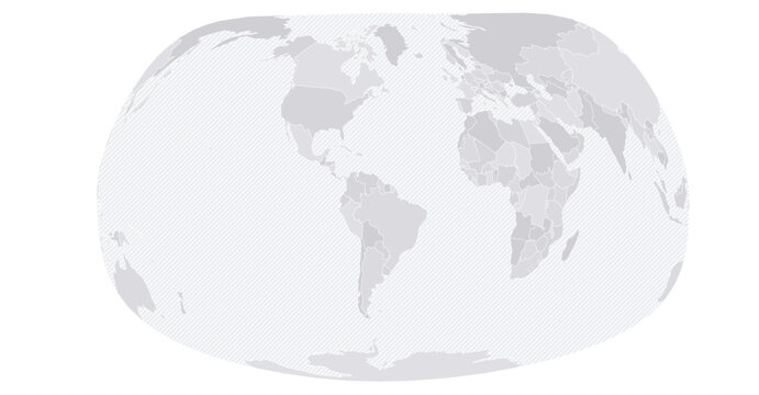 Customizable Bertin Americas-Shifted Wireframe Map - Bertin 1953