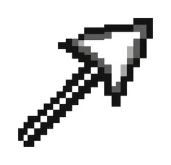 Fototapeta premium PNG Computer mouse pointer arrow pixel icon art.