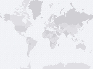 Obraz premium Customizable Wireframe World Map (Default) - Mercator Projection