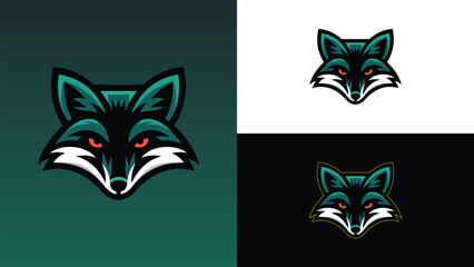 Fototapeta premium Fox head logo vector art