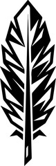 Obraz premium Elegant Black Feather Symbol - A Striking Graphic Design.