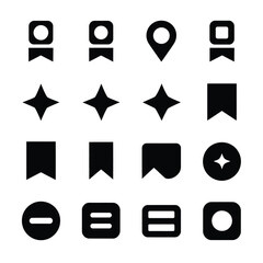 A collection of various icons representing locations, directions, and points of interest isolated on white background, Vector, illustration