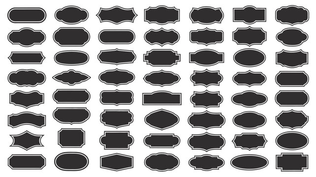 A diverse collection of various types of birds illustrated in black and white isolated on white background, Vector, illustration