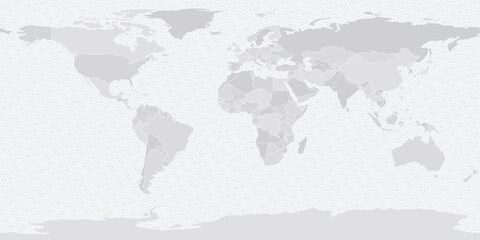Customizable World Map Standard (Plate Carr?e) - Equirectangular © Анастасия Красавина