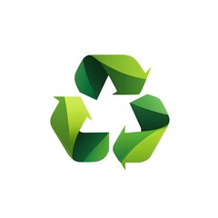 Fototapeta premium recycle symbol on white background
