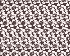 Cute Beautiful Buttercup flowers seamless pattern design, Seamless pattern with decorative daisy flowers wallpaper, Rhapsody Buttercup floral pattern background, vintage brown Spring seamless pattern.