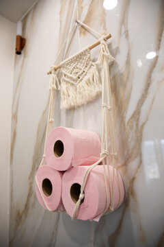 toilet bowl and toilet paper