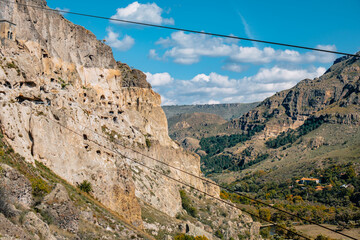 View on the cave monastery and dwellings of Vardzia in the south of Georgia © Pernelle Voyage