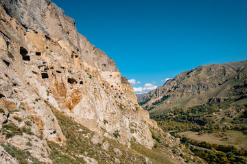View on the cave monastery and dwellings of Vardzia in the south of Georgia © Pernelle Voyage