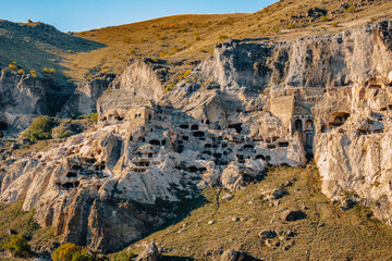 View on the cave monastery and dwellings of Vardzia in the south of Georgia © Pernelle Voyage