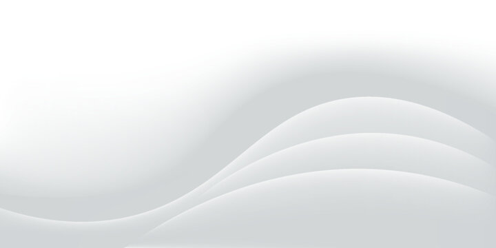 Soft and smoot minimal curvy lines background with white and grey color theme.