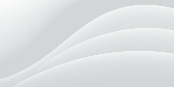 Soft and smoot minimal curvy lines background with white and grey color theme.