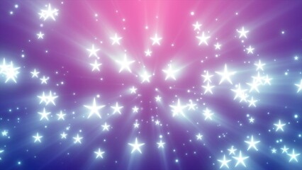 Abstract glowing pink stars on a dark purple background, creatin © Bolbik