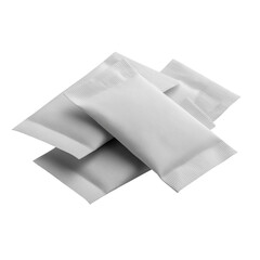 Simple White Sachets on a Minimalist Background