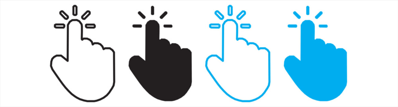 Hand cursor click icon set pointer sign and symbol . Computer mouse clicking finger icons. vector elements. editable stroke
By icons gate