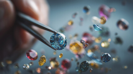 AI generator images of Padparadscha sapphire, a rare gemstone with a unique blend of pink and orange colors, is one of the most expensive gemstones in the world, with prices varying depending on size,