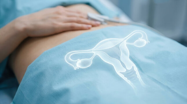 Uterine fibroid pelvic pain diagram uterus women health gynecology concept medical exam checkup hospital care