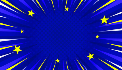Blue sunbeam comic star explosion modern abstract background © iPood