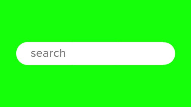 search bar engine animation on green screen
