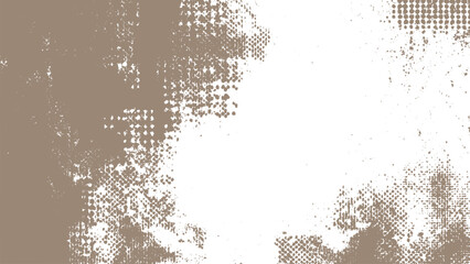 Brown and white halftone dots pattern texture
