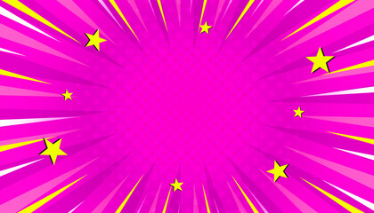 Pink sunbeam comic star explosion modern abstract background © iPood