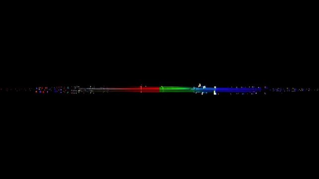Dynamic horizontal line graph with colorful dots across black background captured from a data visualization screenshot perspective