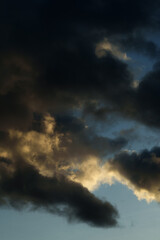 Obraz premium Dramatic Sky With Dark Storm Clouds.