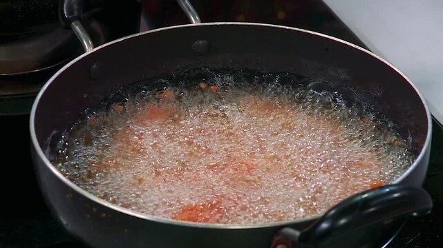 Crispy Mozzarella Cheese Frying in Oil