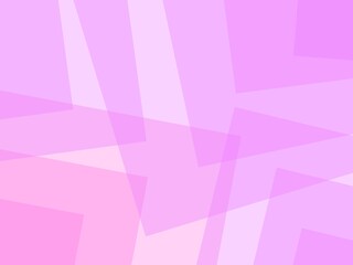Abstract Pink Geometric Background with Overlapping Transparent Shapes