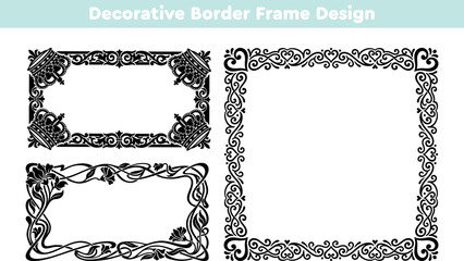 Vector set of royal crown borders. Art nouveau sweeping vine frames and romantic heart pattern dividers. Luxury vintage branding and jewelry shop labels vector illustration design © Mst