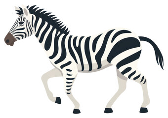 Fototapeta premium PNG Zebra running zebra illustration wildlife.