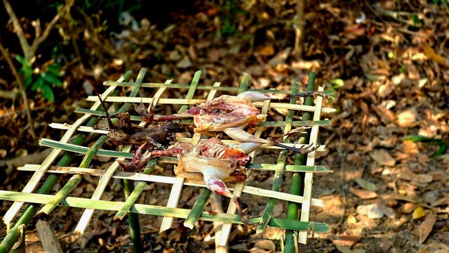 Traditional method of grilling meat to dry it out