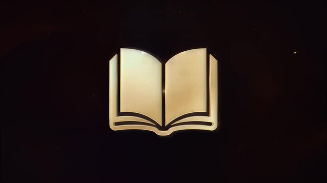 Glowing Quran Logo with Golden Particle Effects