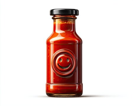 Cartoon Bottle of Hot Sauce Illustration