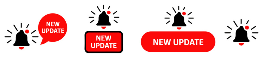 update notification icon button set