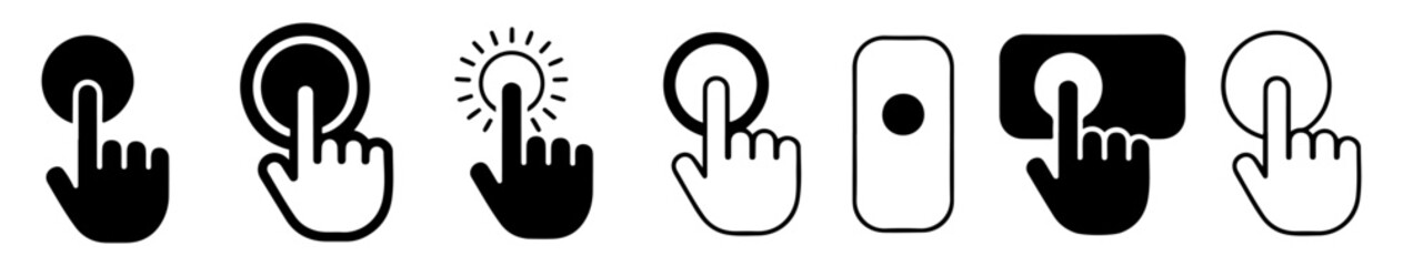 Obraz premium finger switch slider icon set