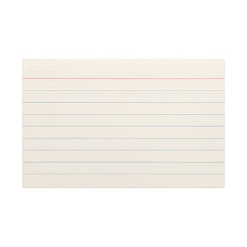 PNG Blank lined index card image.