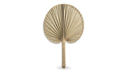 Handheld Folding Fan with Beige Ribs.
