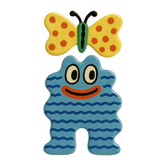 Fototapeta premium PNG Playful cartoon monster butterfly