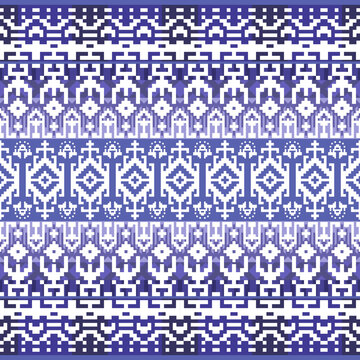 Christmas fair isle pattern design for fashion textiles, knitwear and graphics