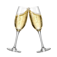 PNG Celebratory champagne glasses clinking