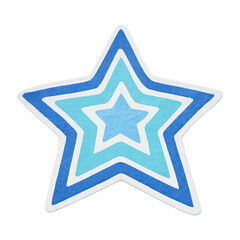 Obraz premium PNG Layered blue star design