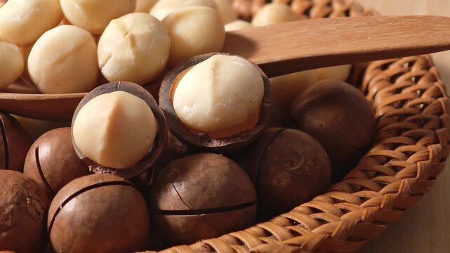 Macadamia nuts as a snack.