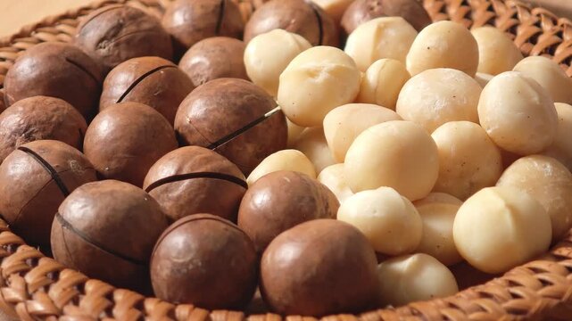 Macadamia nuts as a snack.