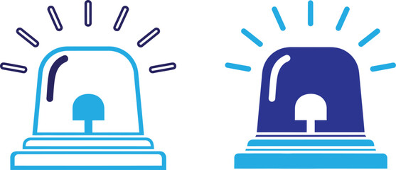 Police siren lights emergency vehicle warning signals © MDSharif