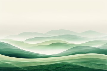 Obraz premium Serene Mountain Landscape in Soft Green Tones