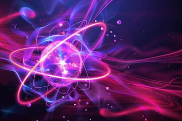 Obraz premium Abstract atom. Abstract image of an atom with electrons. Eps 10 